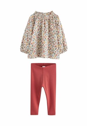 SET. - Legíny – nohavice - orange floral