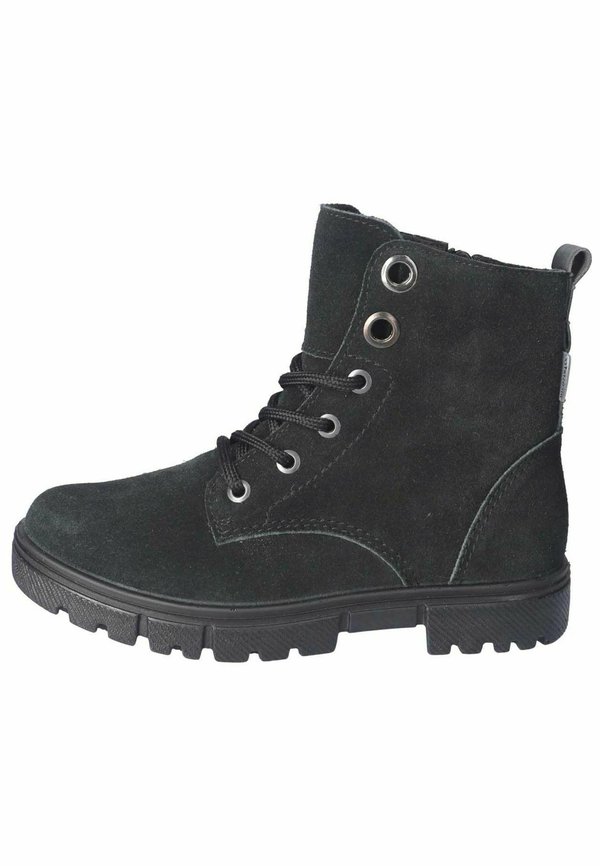 Schnürstiefelette – schwarz