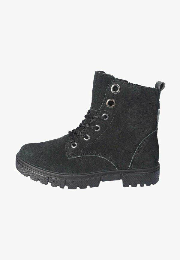 Schnürstiefelette – schwarz