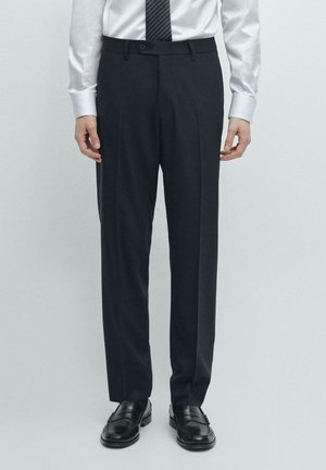 Anzughose - mottled dark blue