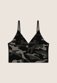 Freddy CROPPED FANTASIA CAMO CON INCROCI FRONTALI - Sujetadores deportivos con sujeción ligera - marrone mimetico