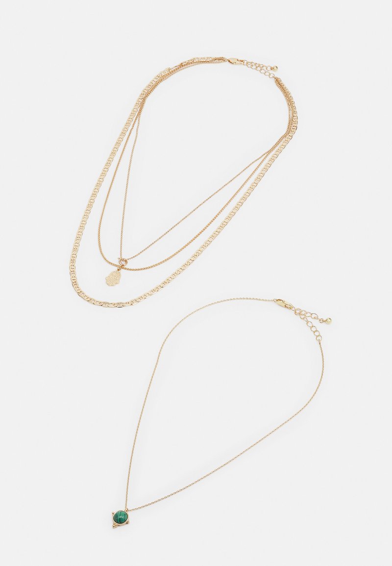 Pieces PCFRIDA COMBI NECKLACE 2 PACK - Colar - gold-coloured