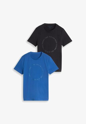 TOM TAILOR, TOM TAILOR T-SHIRT BASIC T-SHIRT IM 2ER-PACK - T-shirt print - soft sapphire blue