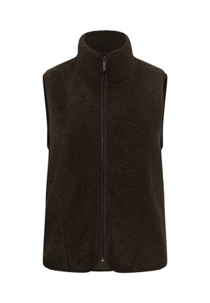 Kaffe Curve, KCMALLY FLEECE - Veste sans manches - major brown