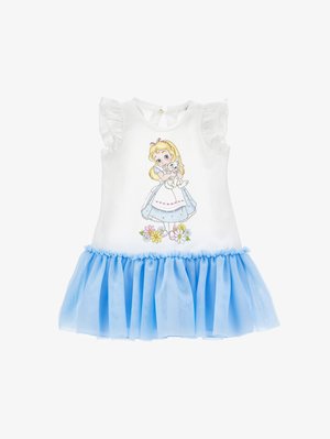 Monnalisa, ALICE IN THE WORDERLAND DISNEY ABITO FREE TIME - Vestito casual - bianco/nuvola