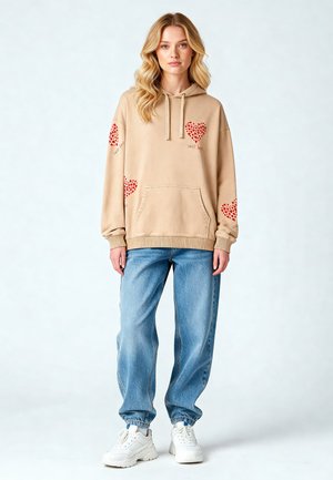 Mira Paris TOO SWEET PRINT VINTAGE HEAVYWEIGHT - Kapucni - beige