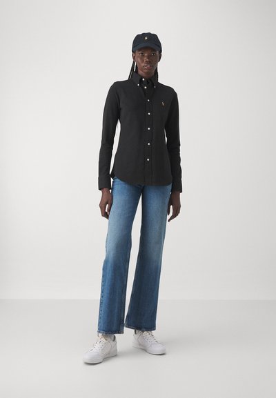 Polo Ralph Lauren LONG SLEEVE BUTTON FRONT SHIRT - Paitapusero - black