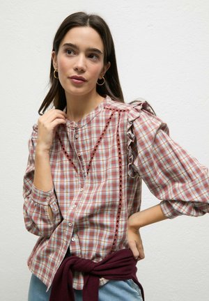El Ganso, BLUSA ROSIE CUADROS - Blusa abotonada - teja