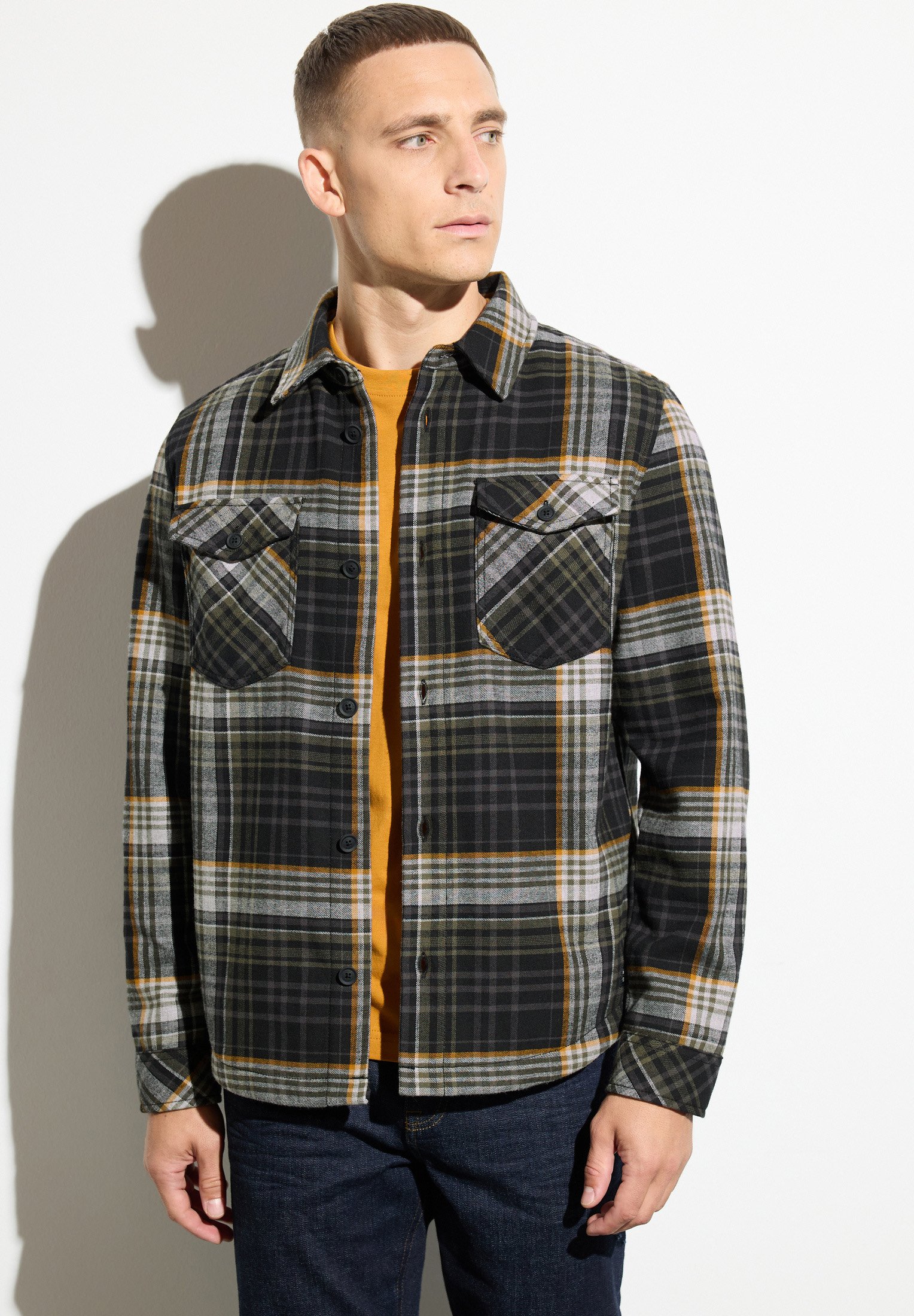 Street One Karierte Jacke Schwarz WeiÃƒÂŸ Herren Street One MEN