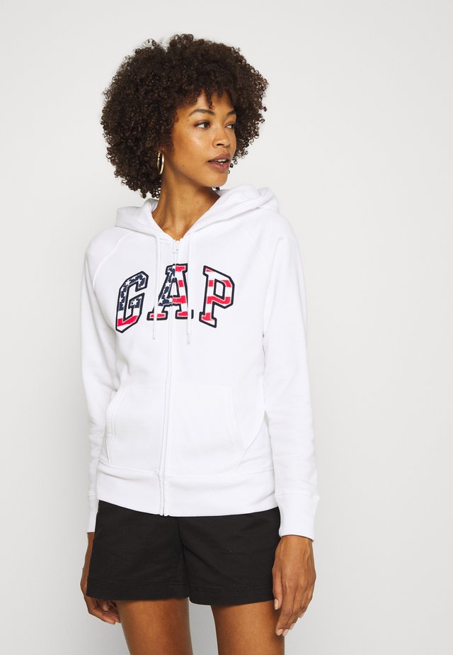 FLAG - veste en sweat zippée - white