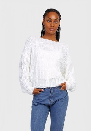 RÉVERSIBLE À TORSADES - Pullover - white