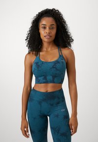 ICANIWILL DEFINE SEAMLESS TIE DYE BRA - Sportski grudnjak sa srednje jakom potporom - dark teal
