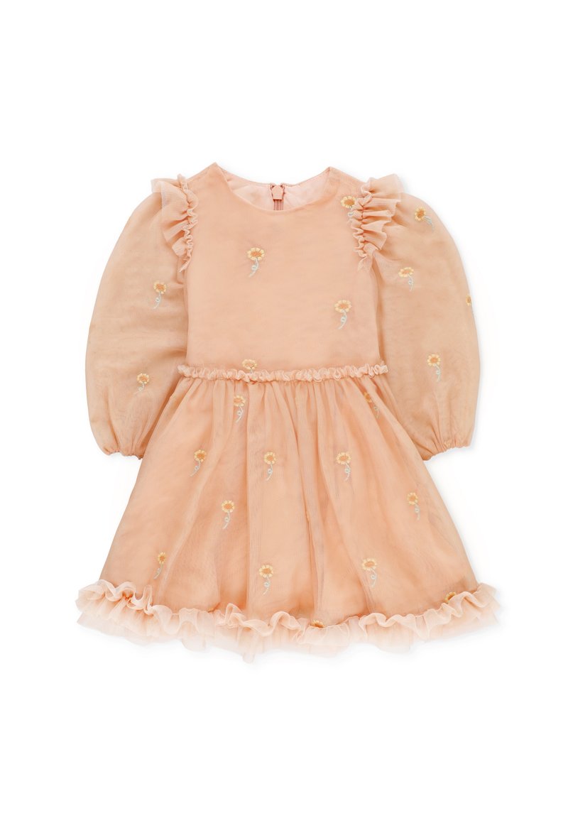 Stella McCartney Kids Cocktailjurk zalmroze Stella McCartney Kids Cocktailjurk zalmroze