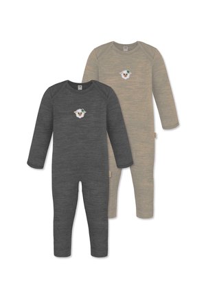 2ER PACK  - Jumpsuit - anthrazit beige