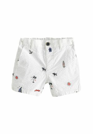 ALL-OVER EMBROIDERED REGULAR FIT - Shorts - white