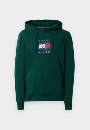 LINEAR FLAG GRAPHIC HOODIE UNISEX - Bluză de molton - dark green