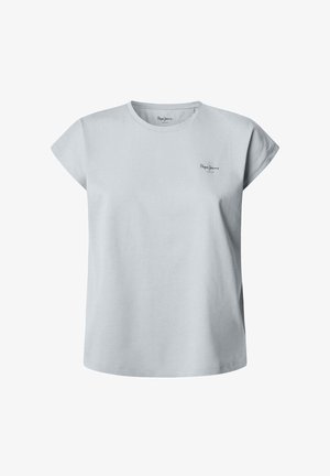 Heledashallane halli T-särk lühikeste varrukatega ja ümarate kraega, valmistatud puuvillast, mille vasakus ülanurgas on väike logo.