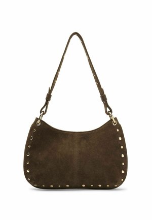 SCHULTER MIT GOLDFARBENEN NIETEN - Handtas - braun
