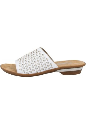 Rieker Mules - white fog silver