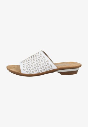 Rieker Pantolette flach - white fog silver