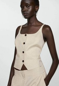 Mango - Waistcoat - off-white Thumbnail Image 1