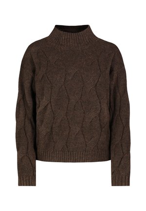 Eight 2 Nine, EIGHT 2 NINE PULLOVER ZOPFSTRICK - Jumper - dark-brown