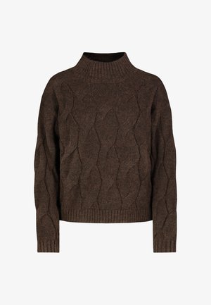 Eight 2 Nine, EIGHT 2 NINE PULLOVER ZOPFSTRICK - Strickpullover - dark-brown