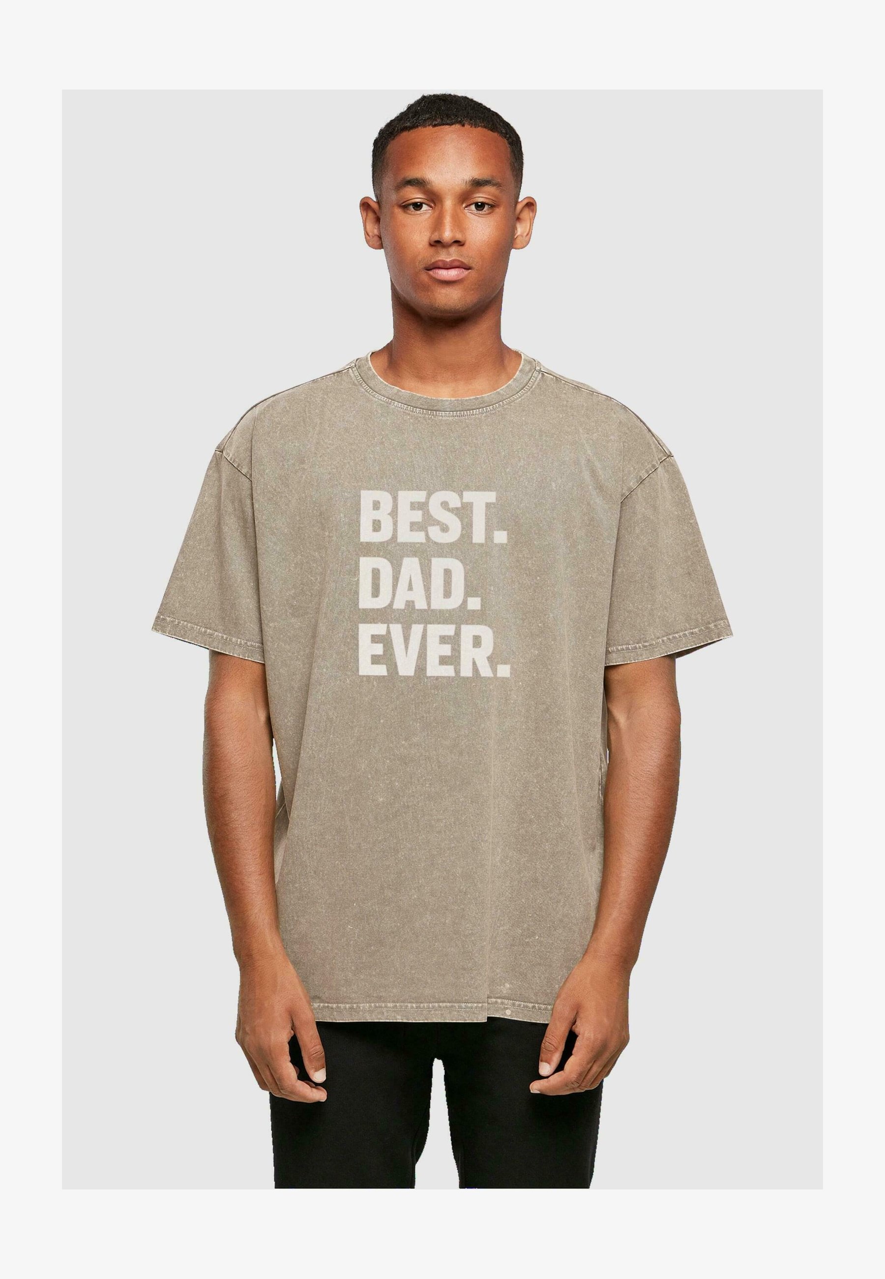 Maglietta Joe's USA 'Best Dad Ever' – Cotone Morbido 172,9 G, Taglie S-6XL, Per La Festa Del Papà, Nastro Al Collo, Stampe Resistenti