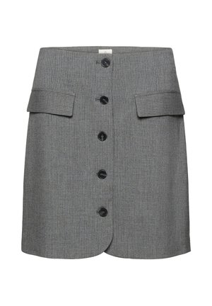 Kaffe ELLIE - A-linjainen hame - grey melange chalk stripe