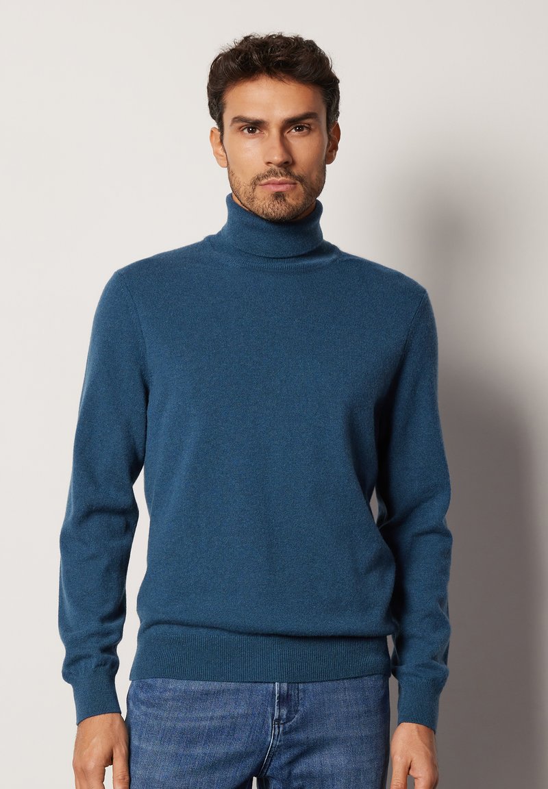 Falconeri ULTRASOFT ROLL-NECK - Strickpullover - blau cloud blue