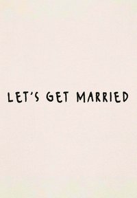 Sfondo bianco con la frase "CI SPOSIAMO" in un font nero scritto a mano. Le lettere sono grasse e di forma irregolare, aggiungendo texture.