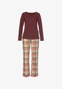 Unselected, bordeaux/kariert creme