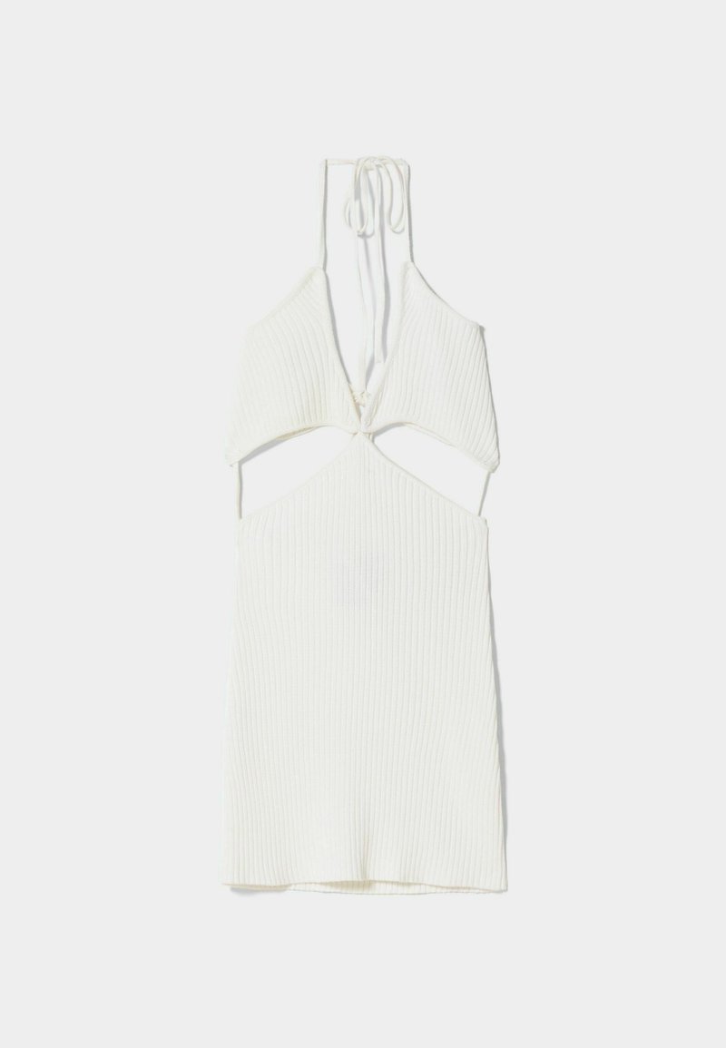Bershka Gebreide jurk wit