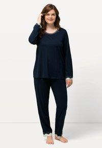 Ulla Popken RUNDHALS LANGARM SET - Pigiama - dark blue