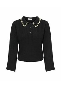 JDYAPRIL LIFE LS COLLAR - Langarmshirt - black