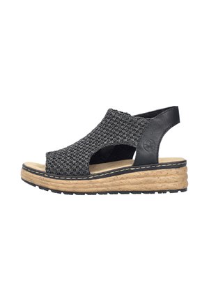 Sandalen met plateauzool - schwarz