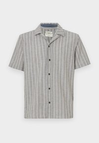 STRIPED SHIRT - Shirt - olive/white