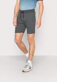 Pier One 3 PACK - Calções - black/grey/green