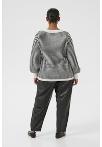 Kaffe Curve ELIONA - Pulover - light grey m black structure
