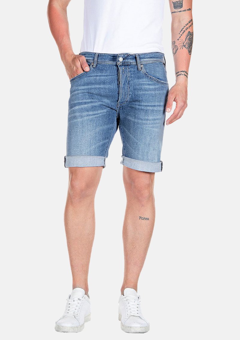 Replay Jeans Shorts dark blue denim/darkblue denim Zalando.de