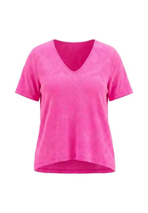 T-SHIRT, A-LINIE, STRUKTUR - T-shirts basic - hibiscus pink