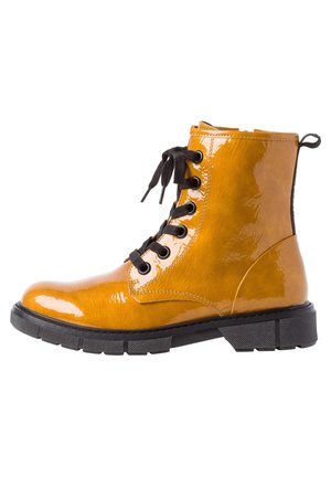 Kotníkové boty na platformě - yellow