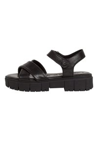 Sandale s platformom - black leather