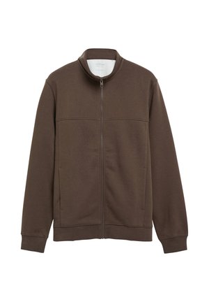 s.Oliver, SWEATSHIRT JACKE - Sweatjacke - dunkelbraun