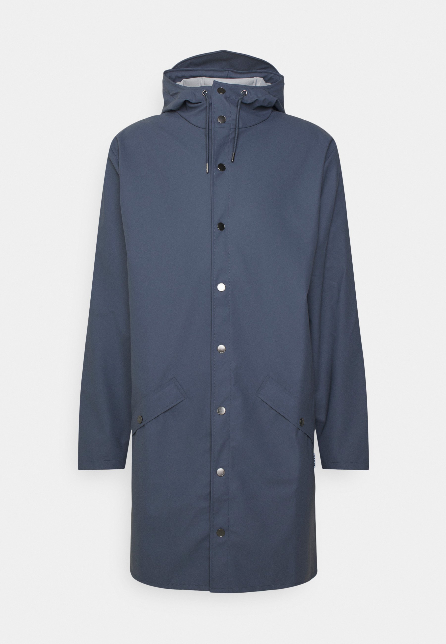rains long jacket blue