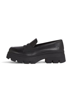 Calvin Klein Jeans CHUNKY COMBAT LOAFER - Platåsko - triple black