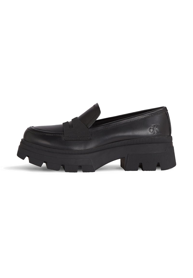 Calvin Klein Jeans - CHUNKY COMBAT LOAFER - Platform magas sarkúk - triple black, Nagyítás