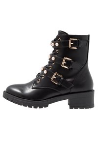 Bianco Bottines de cowboy / motard - black