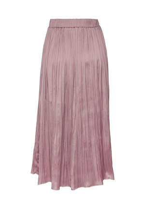 Rosa plissierter Rock mit elastischem Bund, aus leichtem Stoff gefertigt. Verfügt über ein fließendes Design und eine weiche Textur.