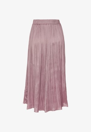 Rosa plissierter Rock mit elastischem Bund, aus leichtem Stoff gefertigt. Verfügt über ein fließendes Design und eine weiche Textur.